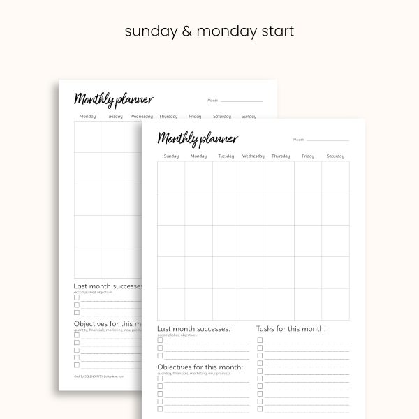monthly planner