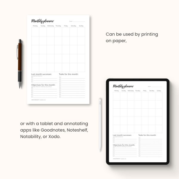monthly planner