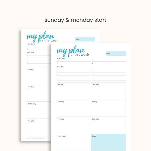 weekly planner