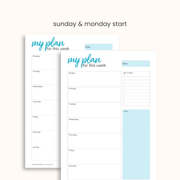 weekly planner