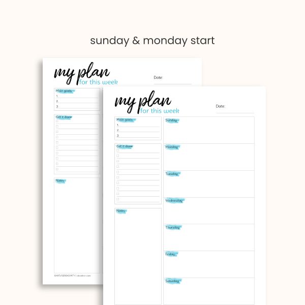 weekly planner