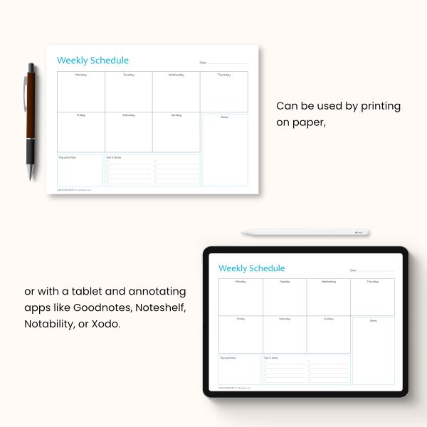 weekly planner